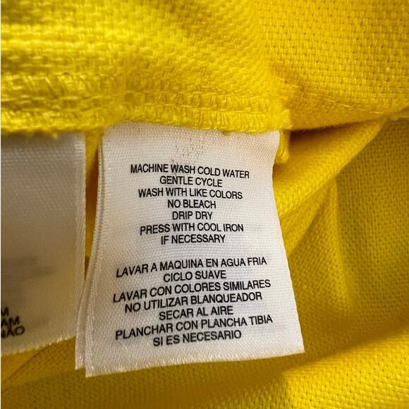 Jones New York Women's denim Jacket in Yellow Zipper and Snap Close Size L - Picture 7 of 7